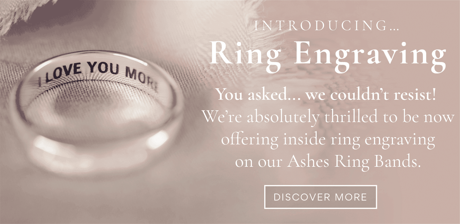 Cremation Ashes Ring Engraving