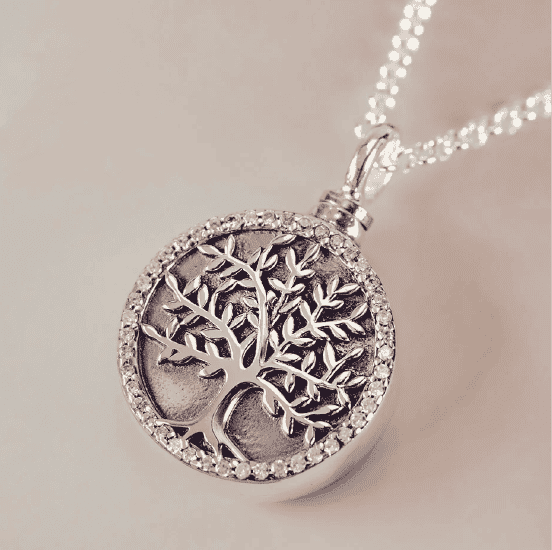 Cremation Ashes Family Tree Urn Necklace