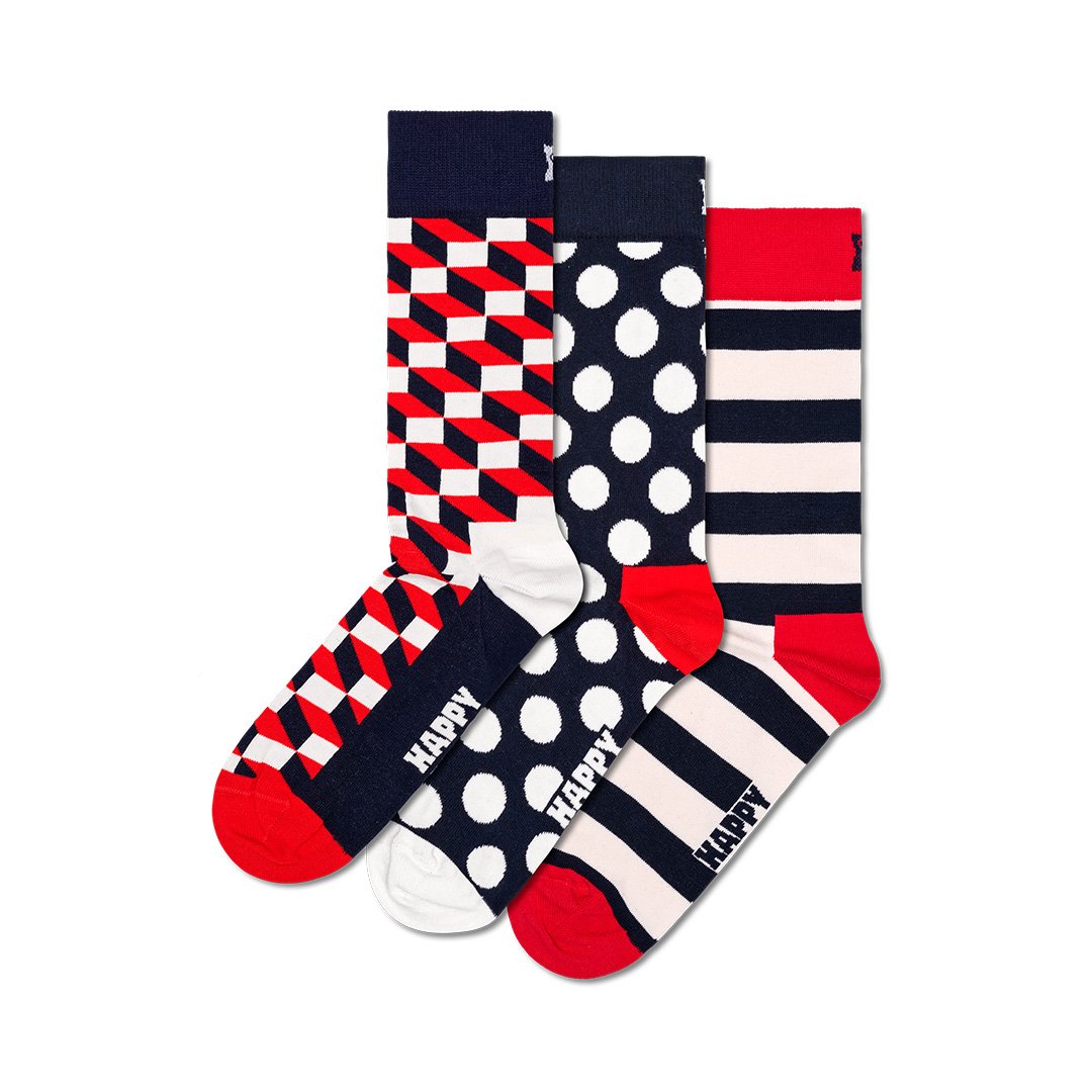 3-Pack Classic Filled Optic Socks