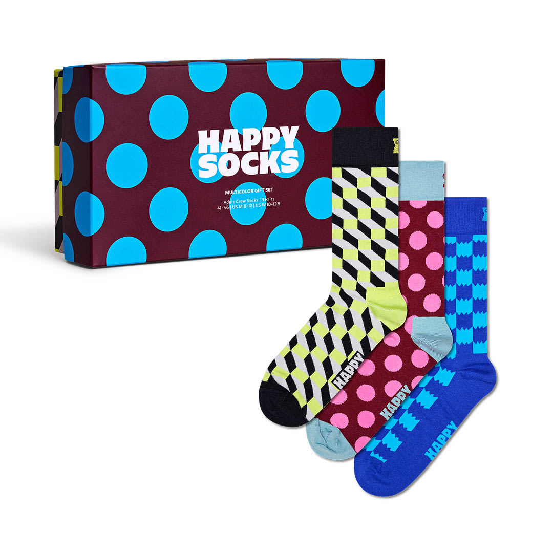 3-Pack Multicolor Socks Gift Set