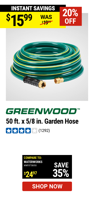 GREENWOOD: 50 ft. x 5/8 in. Garden Hose