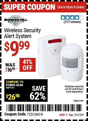 BUNKER HILL SECURITY: Wireless Security Alert System