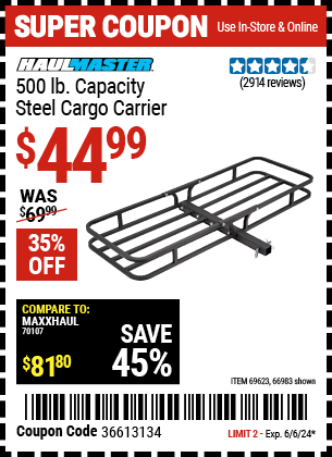 HAUL-MASTER: 500 lb. Steel Cargo Carrier