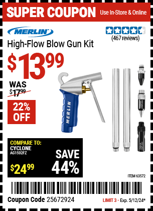 MERLIN: High Flow Blow Gun Kit