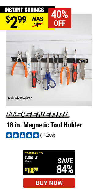 U.S. GENERAL: 18 in. Magnetic Tool Holder