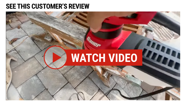 BAUER: 2.8 Amp, 5 in. Random Orbit Palm Sander - video