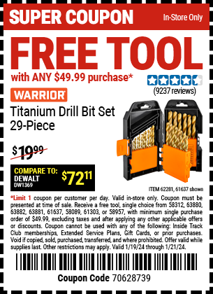 FREE TOOL with ANY \\$49.99 purchase