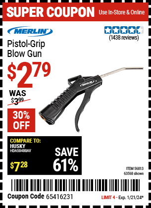 MERLIN: Pistol Grip Blow Gun