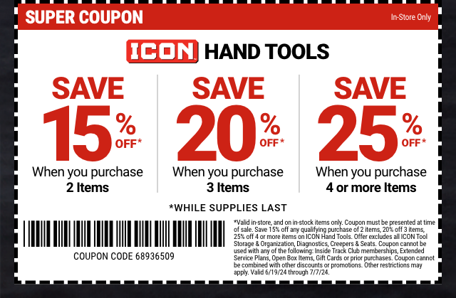 20% OFF ICON HAND TOOLS COUPON