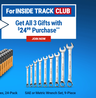 FOR INSIDE TRACK CLUB MEMBERS - Get All 3 Gits with \\$24.99 Purchase. JOIN NOW.