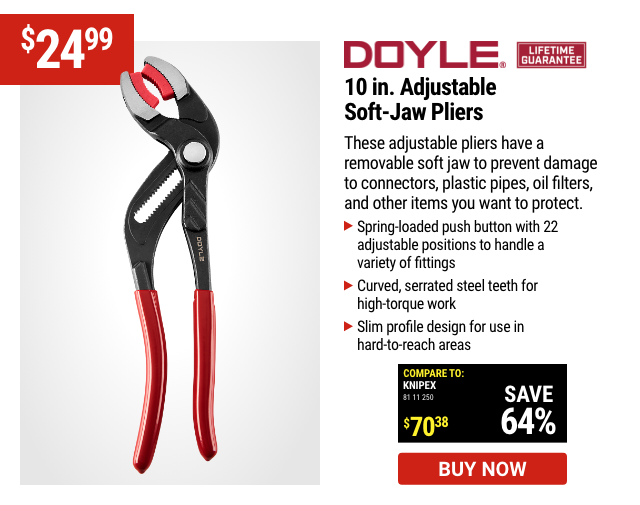 DOYLE: 10 in. Adjustable Soft-Jaw Pliers