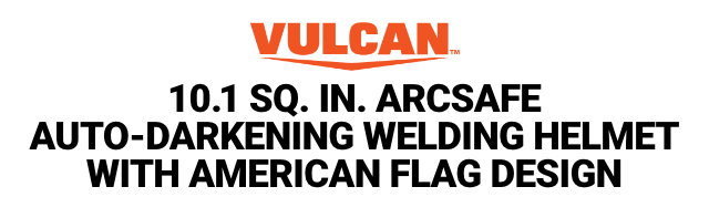 VULCAN: 10.1 sq. in. ARCSAFE Auto-Darkening Welding Helmet with American Flag Design