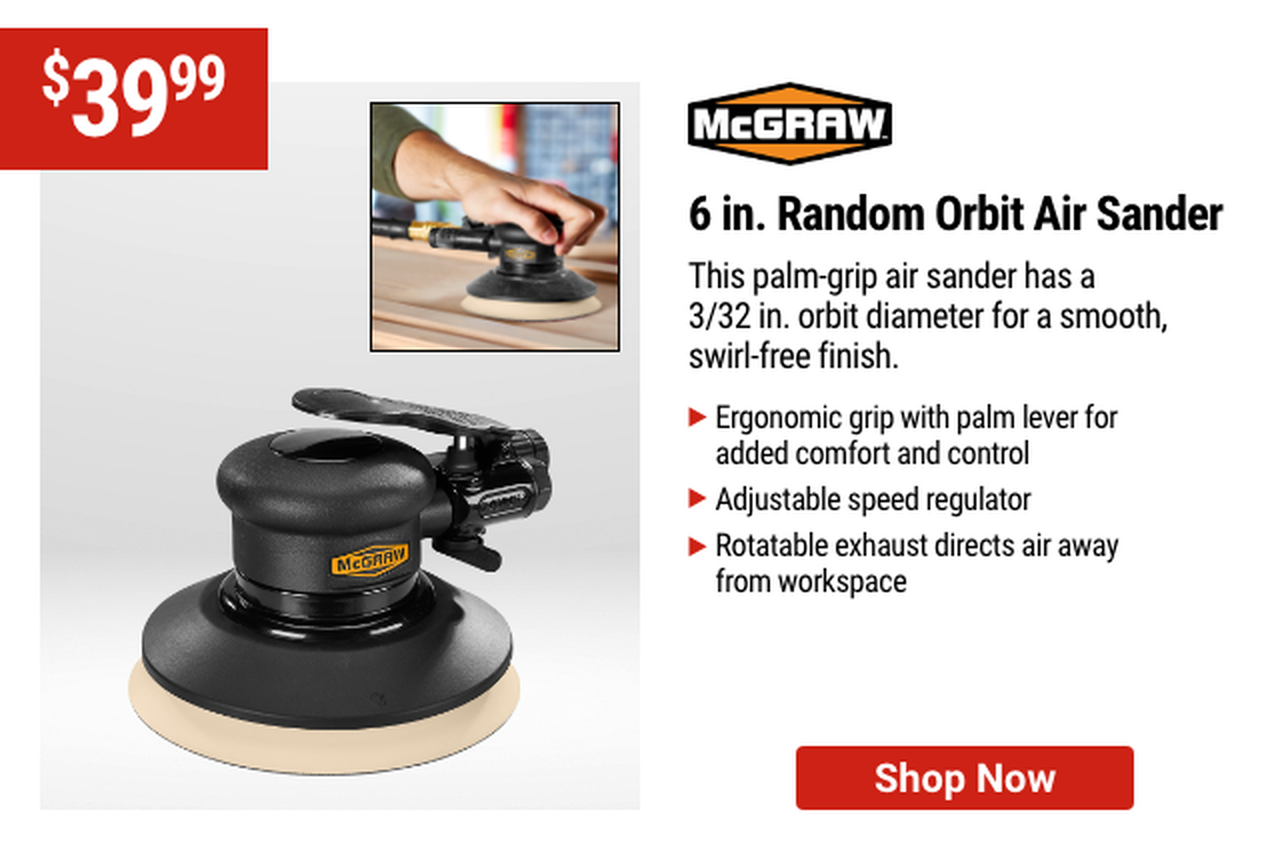 MCGRAW: 6 in. Random Orbit Air Sander