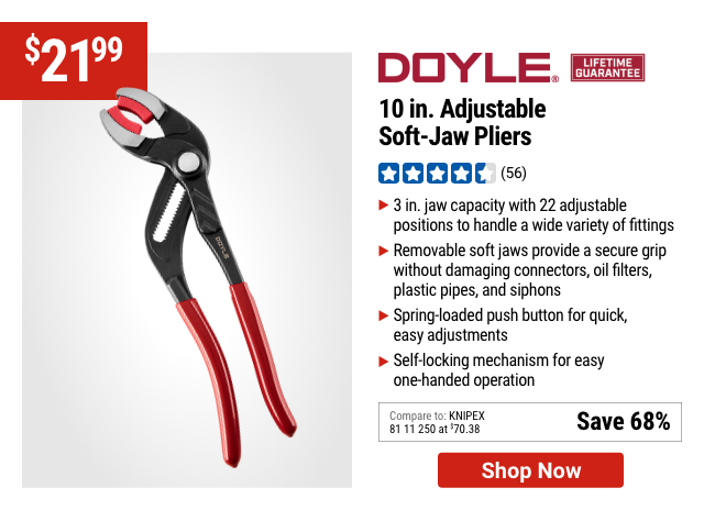 DOYLE: 10 in. Adjustable Soft-Jaw Pliers