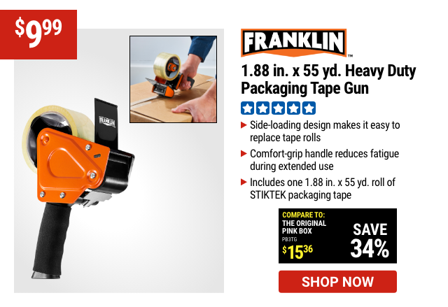 FRANKLIN: 1.88 in. x 55 yd. Heavy Duty Packaging Tape Gun