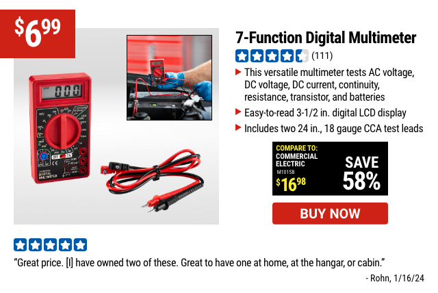 HFT: 7-Function Digital Multimeter