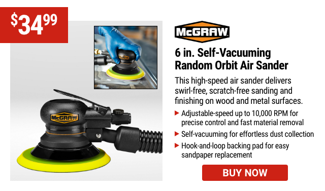 MCGRAW: 6 in. Self-Vacuuming Random Orbit Air Sander