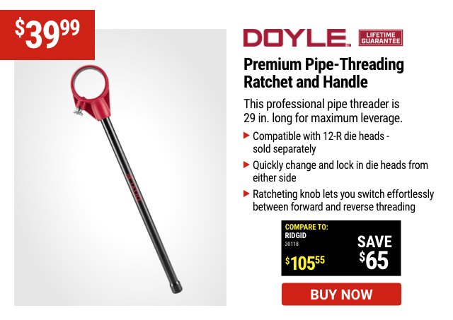 DOYLE: Premium Pipe-Threading Ratchet and Handle