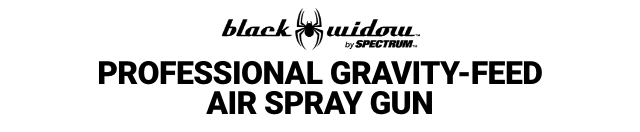 BLACK WIDOW BY SPECTRUM: Professional Gravity-Feed Air Spray Gun with Rear Fan Control - mobile