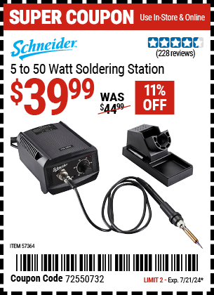 SCHNEIDER: 5 to 50 Watt Soldering Station