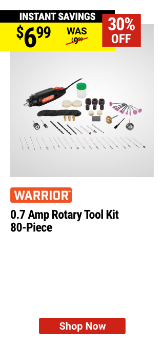 WARRIOR: 0.7 Amp Rotary Tool Kit, 80-Piece