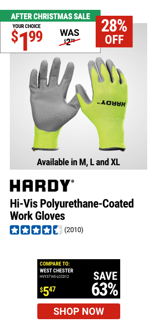HARDY: Hi-Vis Polyurethane-Coated Work Gloves