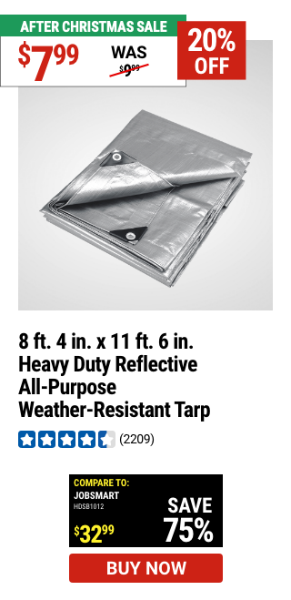 HFT: 8 ft. 4 in. x 11 ft. 6 in. Heavy Duty Reflective All-Purpose Weather-Resistant Tarp