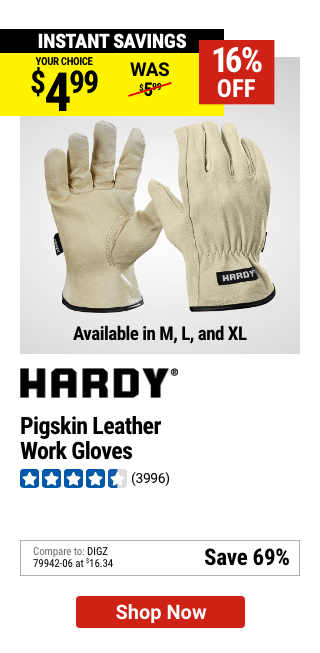 HARDY: Pigskin Leather Work Gloves