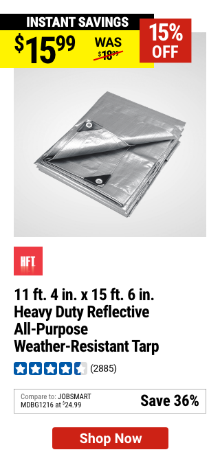 HFT: 11 ft. 4 in. x 15 ft. 6 in. Heavy Duty Reflective All-Purpose Weather-Resistant Tarp