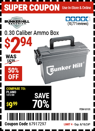 BUNKER HILL SECURITY: 0.30 Caliber Ammo Box