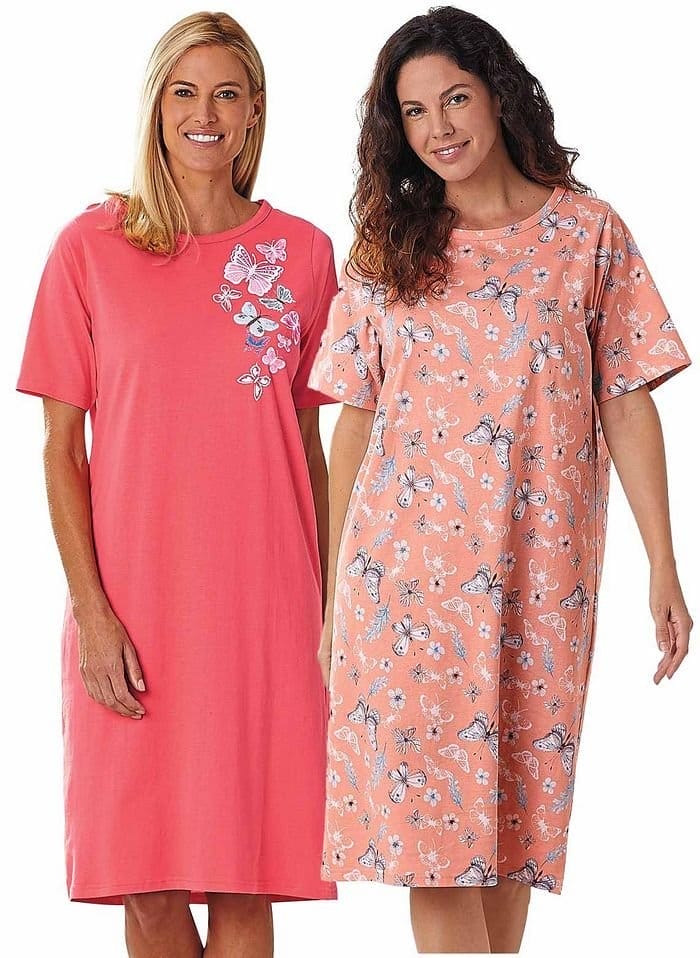 2-Pack Short Sleeve Sleepshirts by Cozee Corner