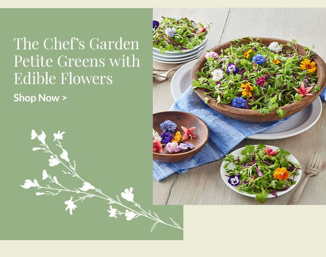 The Chef’s Garden Petite Greens with Edible Flowers