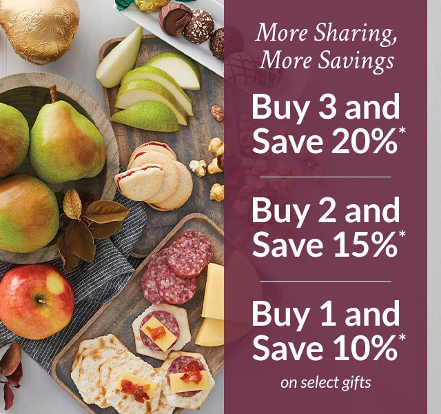 More Sharing, More Savings - Save 20%