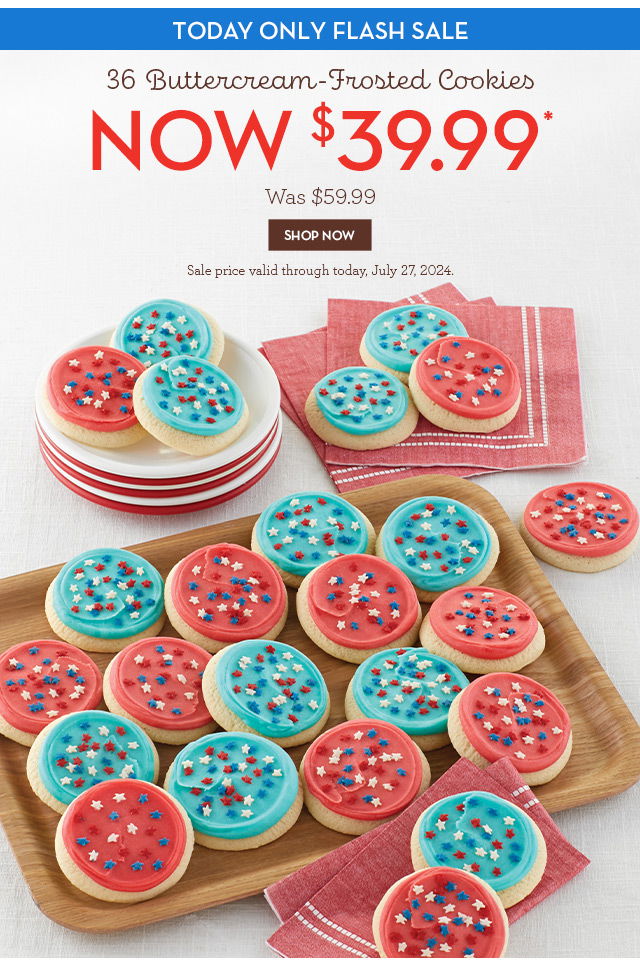 Today Only Flash Sale - 36 Buttercream-Frosted Cookies - Now \\$39.99