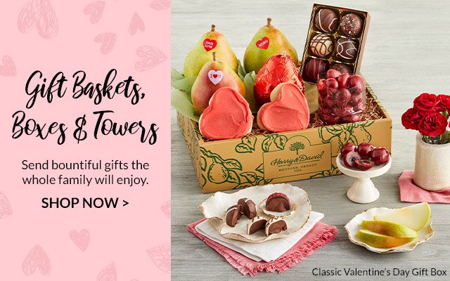 Gift Baskets, Boxes & Towers - Send bountiful gifts the whole family will enjoy.