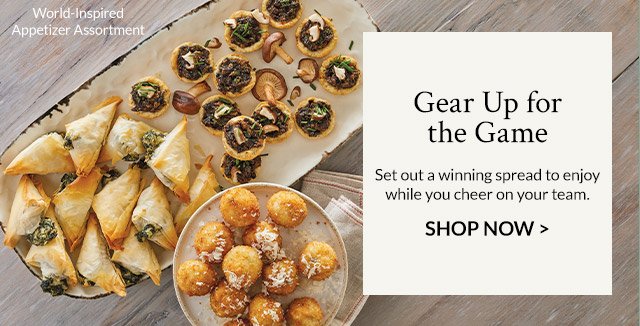 Gear Up for the Game - Set out a winning spread to enjoy while you cheer on your team.