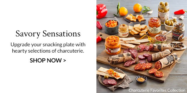 Savory Sensations - Upgrade your snacking plate with hearty selections of charcuterie.