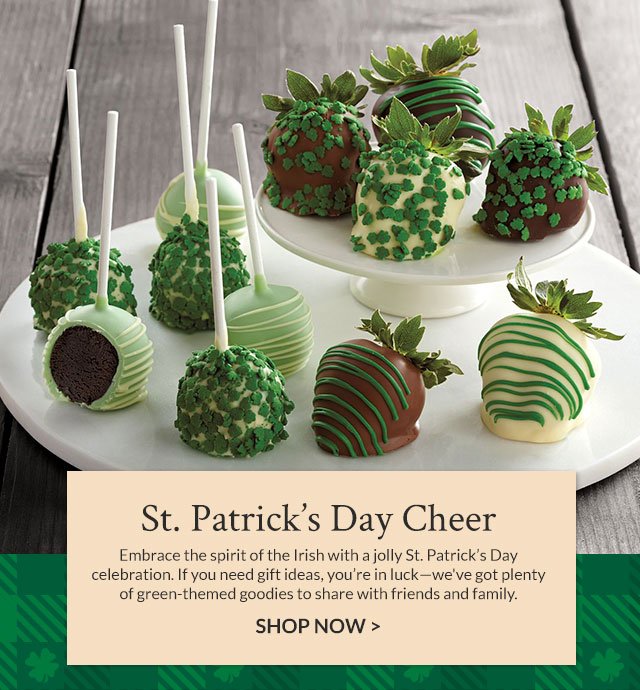 St. Patrick's Day Cheer - Embrace the spirit of the Irish with a jolly St. Patrick's Day celebration. If you need gift ideas, you're in luck—we've got plenty of green-themed goodies to share with friends and family.