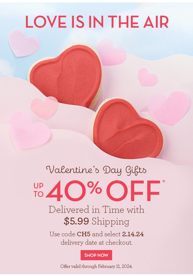 Love Is in the Air - Valentine's Day Gifts - Up to 40% Off - Delivered in Time with \\$5.99 Shipping