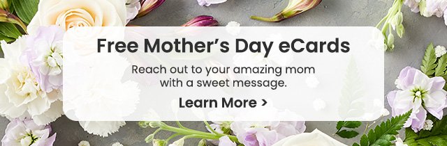 Free Mother's Day eCards - Reach out to your amazing mom with a sweet message. Learn More >