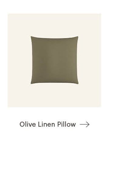 Olive Linen Pillow