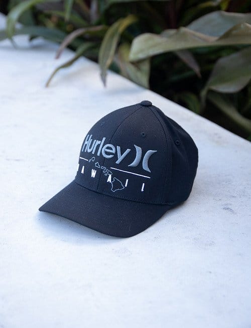 Hurley Hawaii Outline Flex-fit Hat - Black