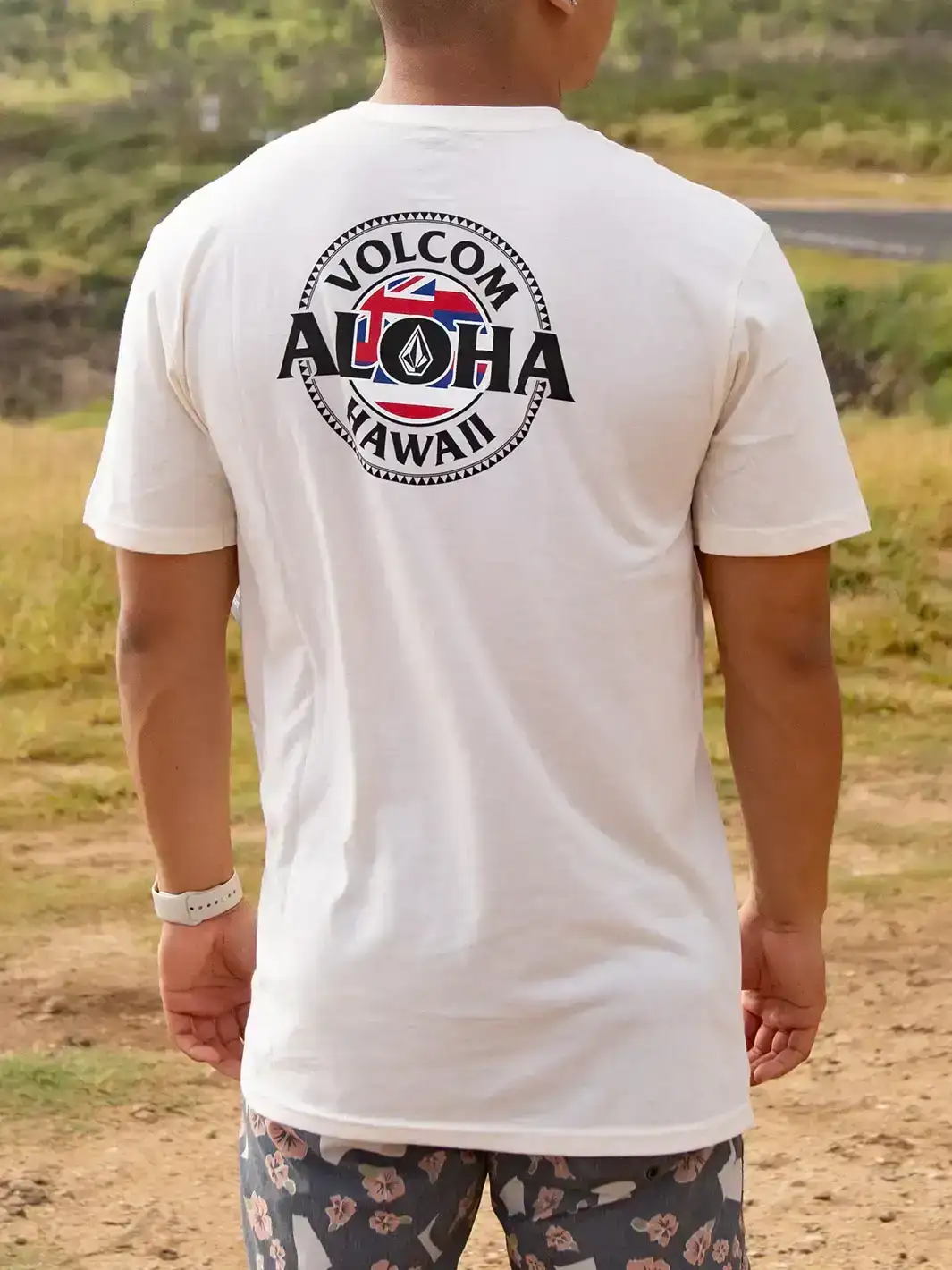 VOLCOM ALOHA FLAG TEE - WHITE