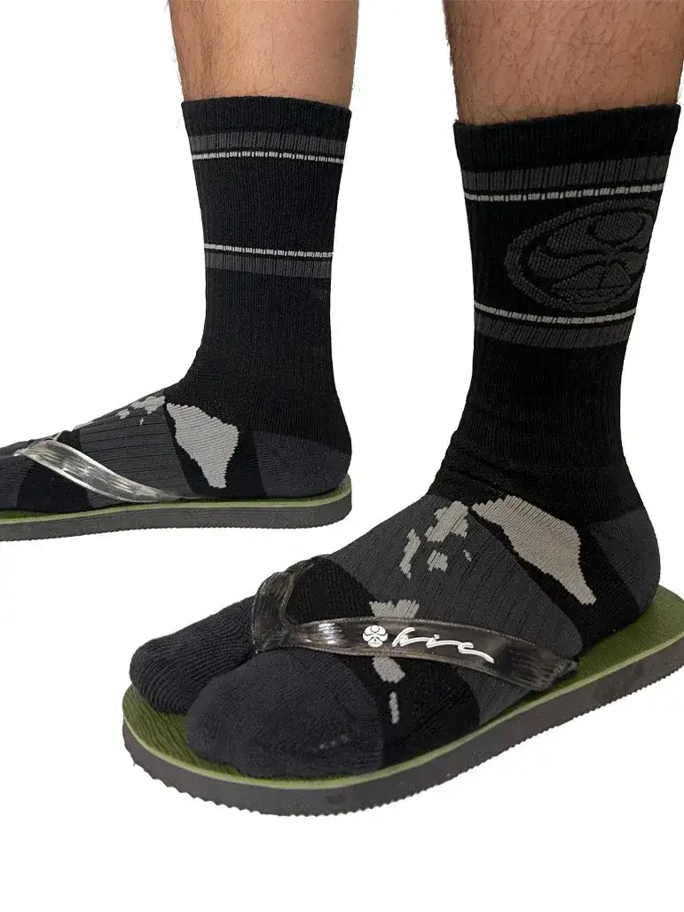 HIC VARSITY SOCKS - BLACK/GRAY