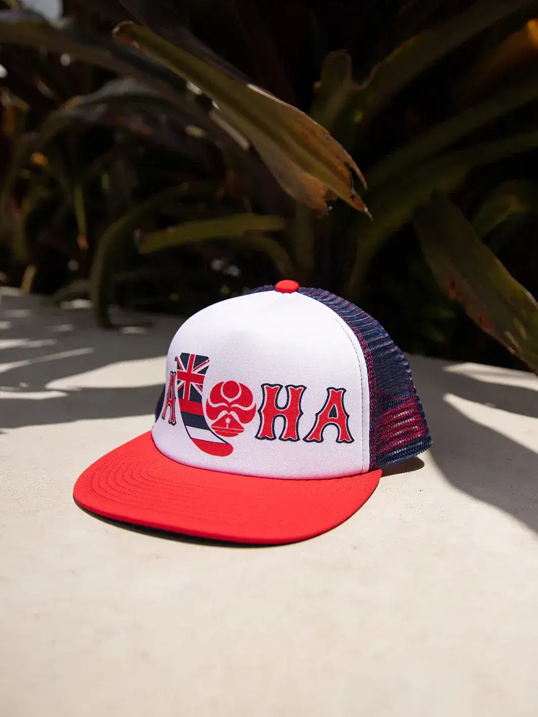 HIC ALOHA FINJACK TRUCKER HAT - RED