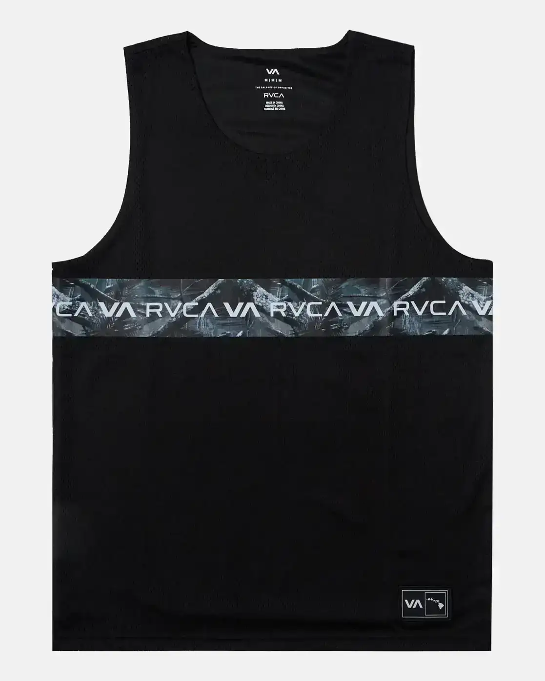 RVCA HAWAII TARO MESH TANK - BLACK