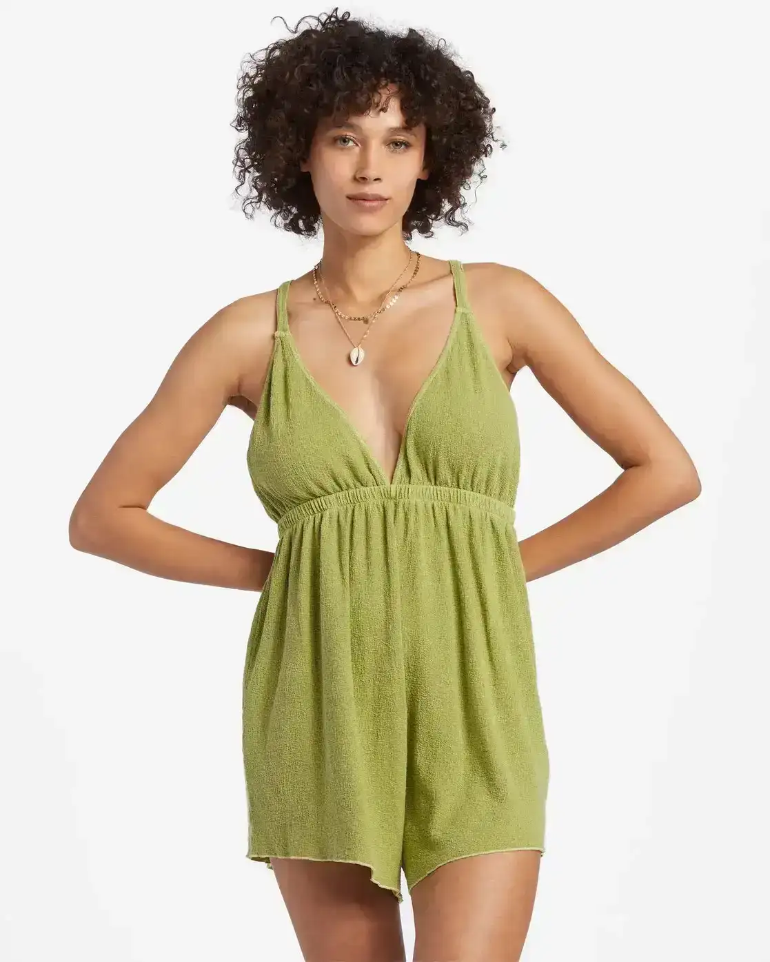 BILLABONG ON VACAY ROMPER - GREEN