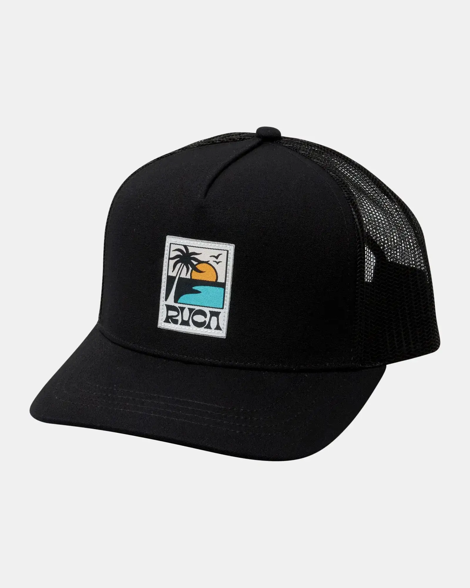 RVCA PALM SET TRUCKER HAT - BLACK