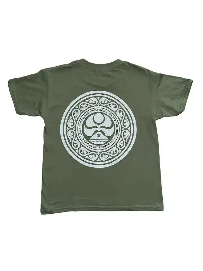 HIC ISLAND DOT YOUTH TEE - MILITARY GREEN