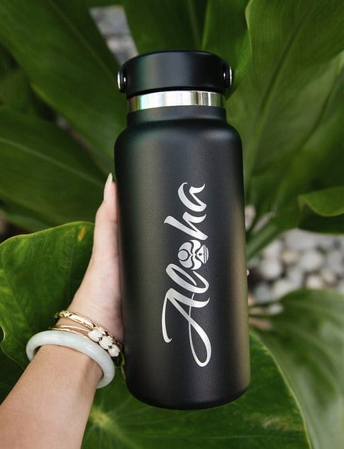 HIC 32oz Aloha Hydro Flask - Black